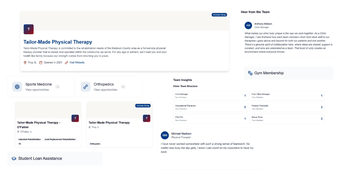 Amplify Physical Therapy Platform Features
